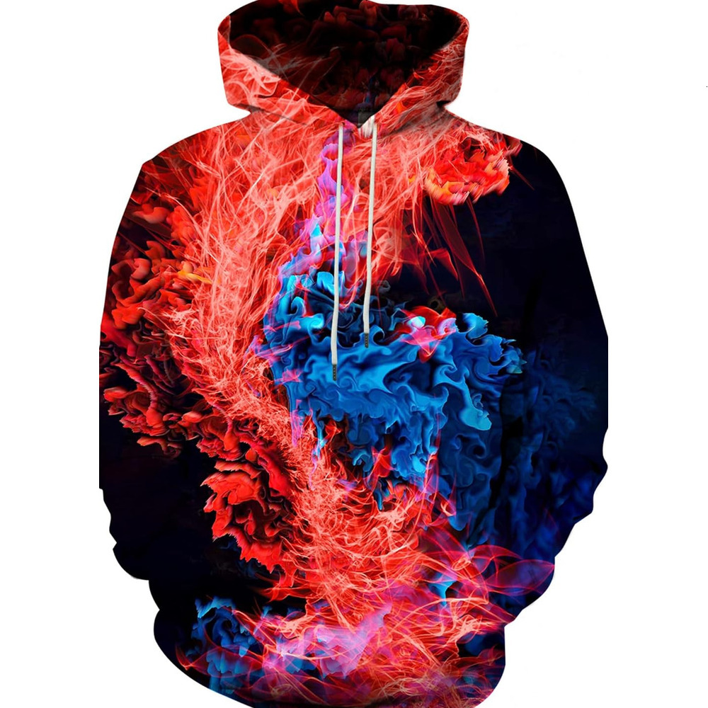 Hoodie for Mens Unisex Mens and Womens Novelty Hoodies 3D Fashion Digital Print Pullover Hooded Sweatshirts with Pockets Graphic Handsome pattern