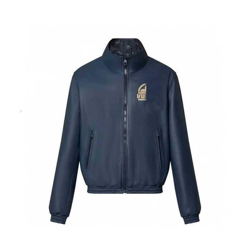Men's Jackets Designer Autumn and winter new full print double lovers leather jacket men and women with the same casual simple zipper trend