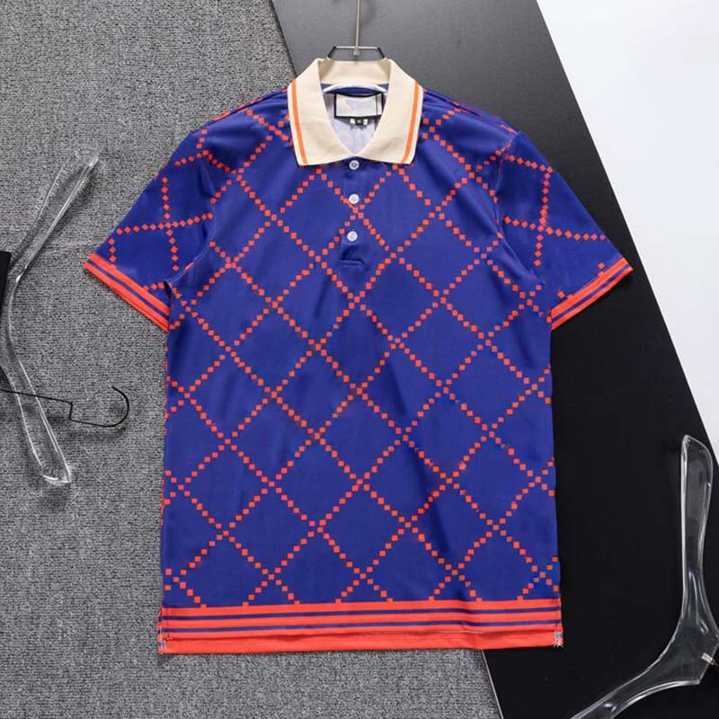 24SS Designer T-shirt Summer Mens Polo Shirt With Letters High Street Clothing Tees Classic Polos T-shirts Solid Color Tops for Men Clothes-image-961525217