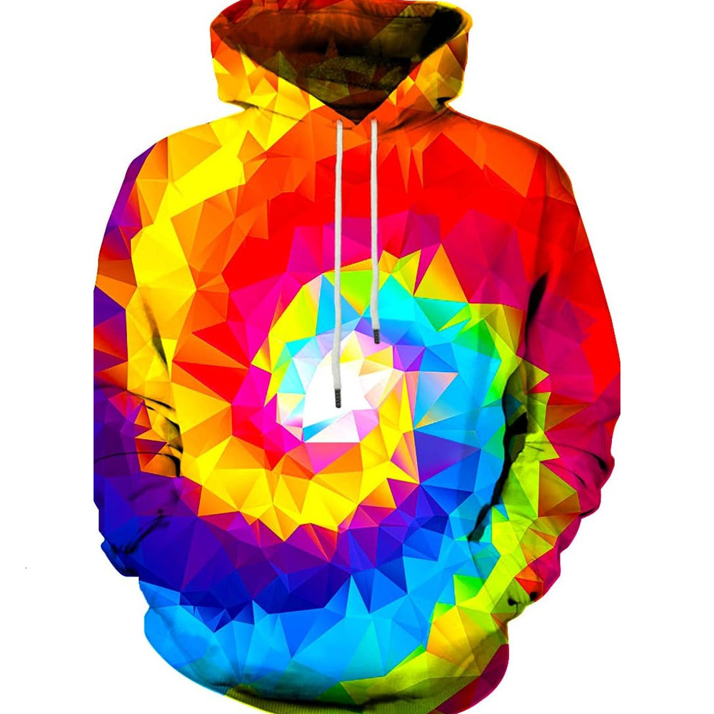 Hoodie for Mens Womens Unisex Graphic Print Hoodies 3D Colorful Novelty Design Long Sleeve Sweaters with Pocket Graphic Hoodies sweatshirt Colorf