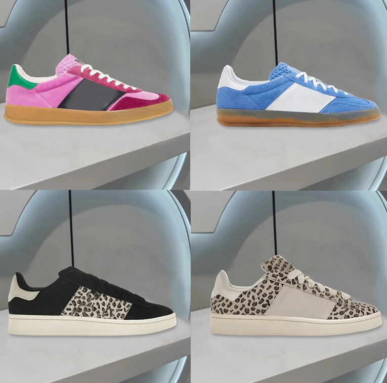 Designer Chaussures décontractées Handball chaussures plates hommes baskets blancs noirs noirs