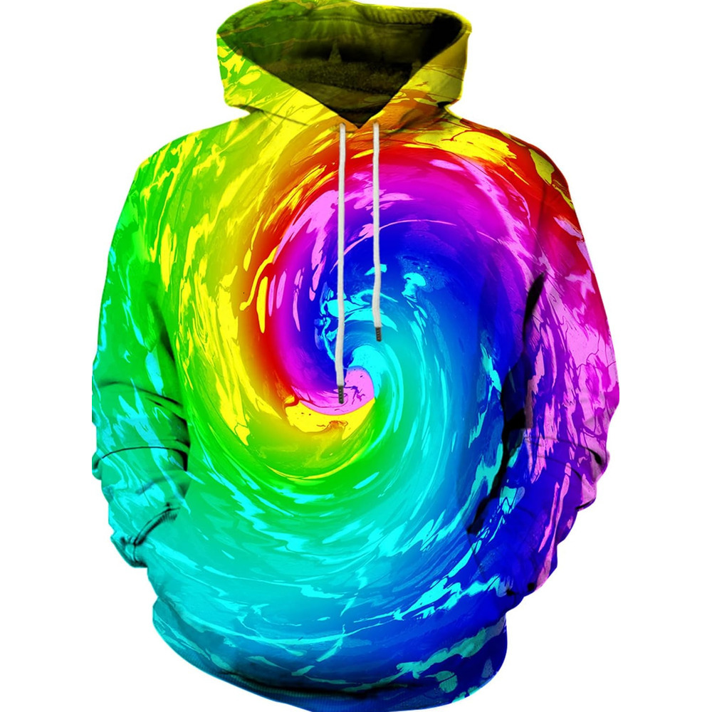Hoodie for Mens Womens Unisex 3D Printed Hooded Sweatshirt Casual Pullover Hoodie with Big Pockets Graphic Fashion colored thread