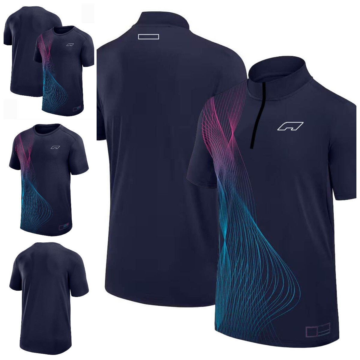 F1 Formula One Racing Short-sleeved T-shirt 2024 New Leisure Sports Quick-drying Team Clothing