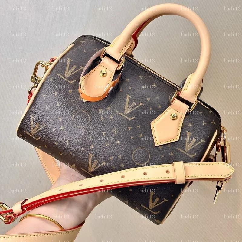 10A Top quality New mini nano speddy bag Womens crossbody shoulder bag Original designer handbag mirror quality leather chain bags expensive tote