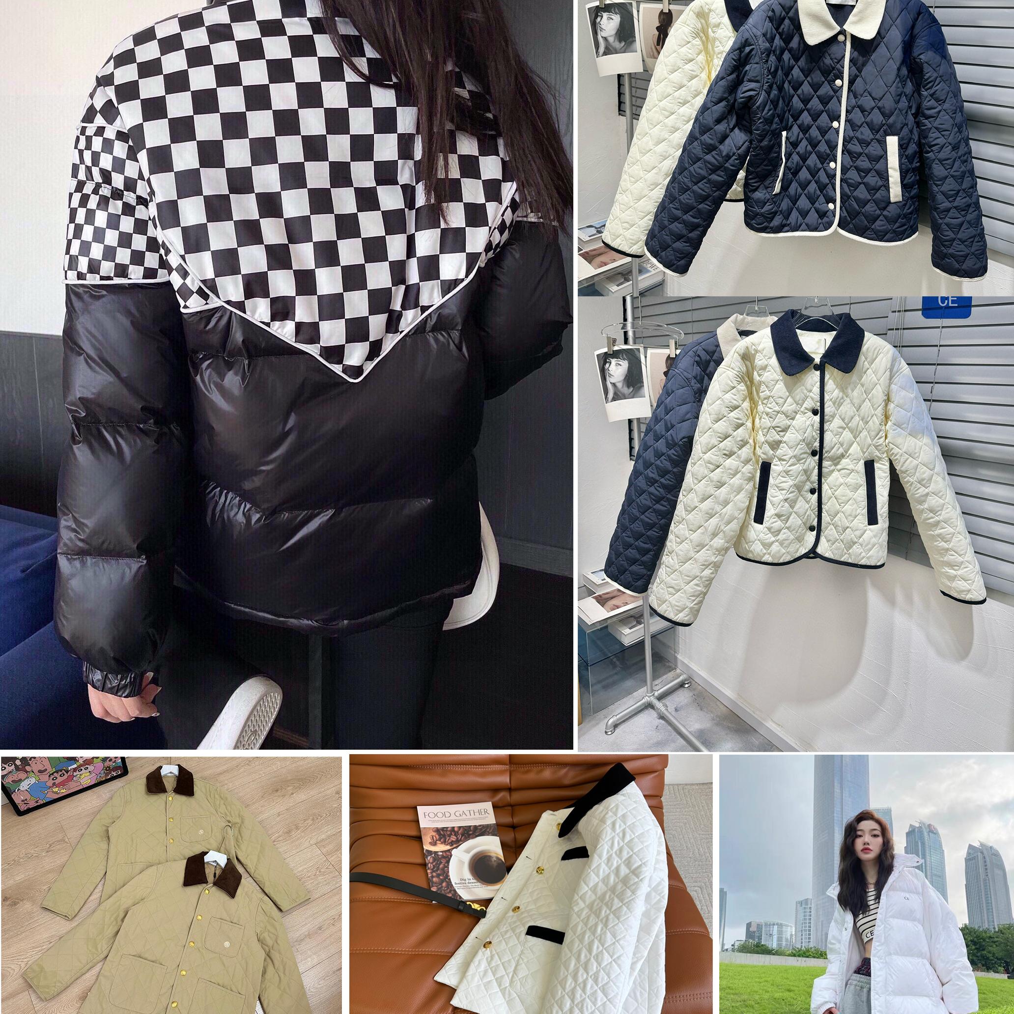 Designer Coat Women Down Jacket Hundreds of Colorblocking Cotton Vintage Embroidery Hooded Jacket Winter Warm Jacket Coat