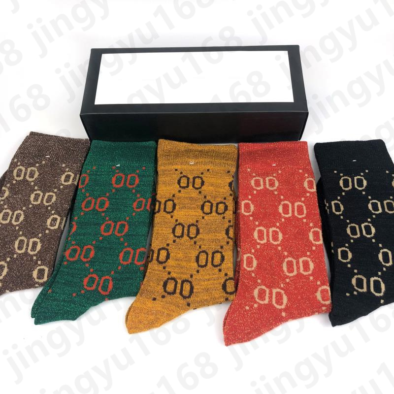 Designer Mens Womens Socks Five Pair Luxe Sports Winter Mesh Letter Printed Sock Embroidery Cotton Man Sock With Box AAAAA