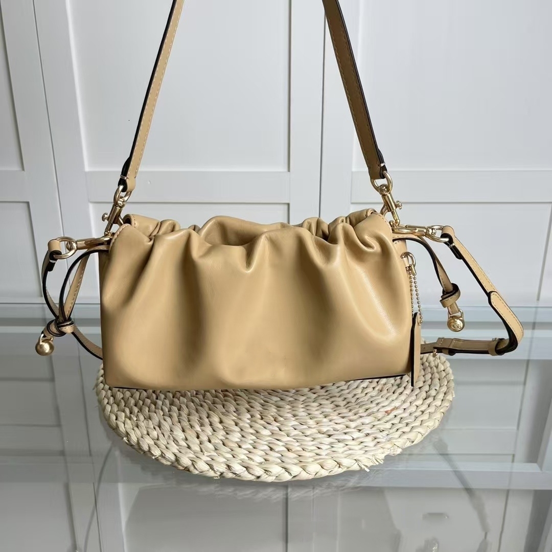 Evening Bags ed Faye Cloud Evening Bags Tote Designer Brooklynn Drawstring Closed Leather Small Square Magnetic Buckle Handbag Shoulder Bag 55