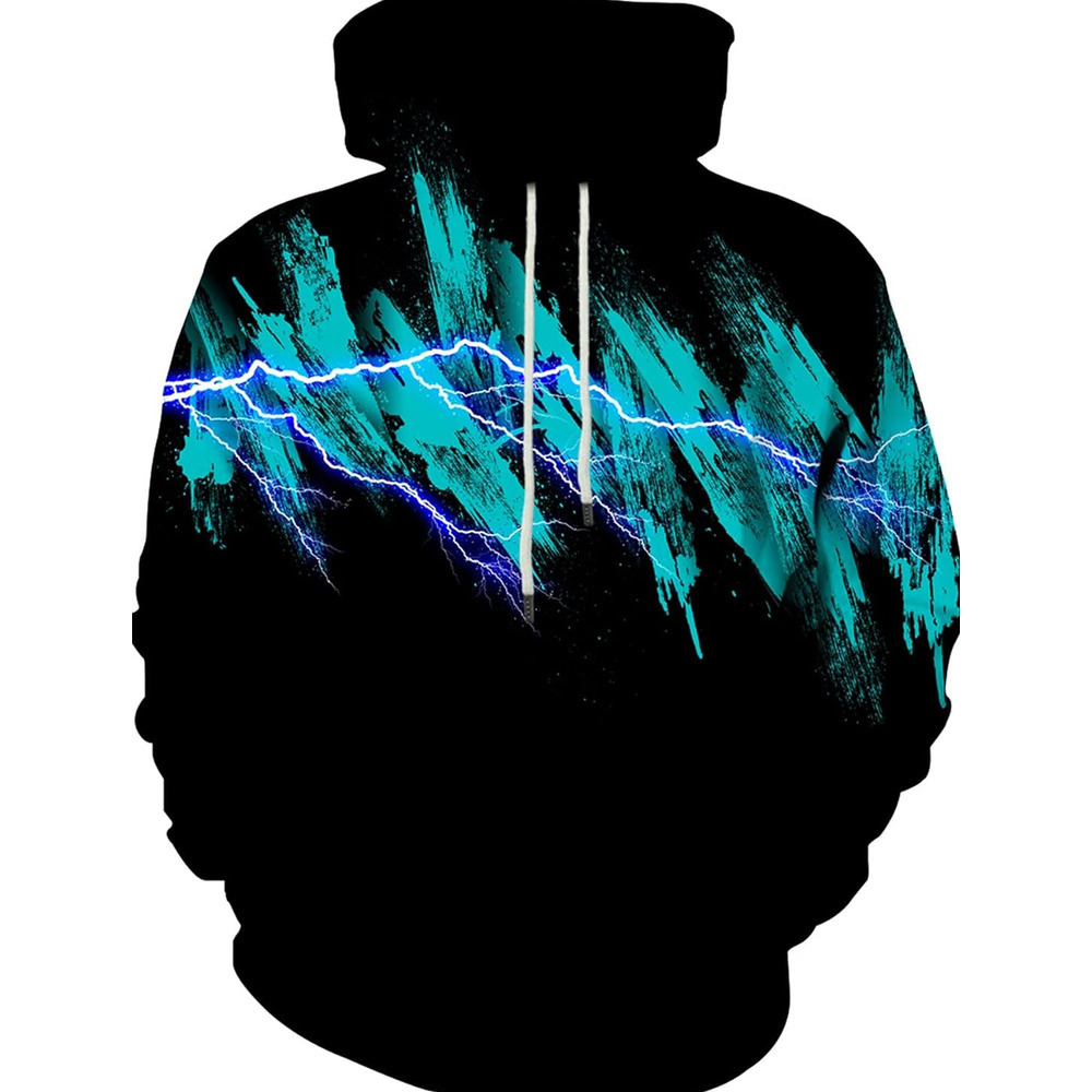 Hoodie for Mens Womens Unisex 3D Novelty Graphic Pullover Hooded Sweatshirt with Pockets Graphic Cool color fashion trend pattern
