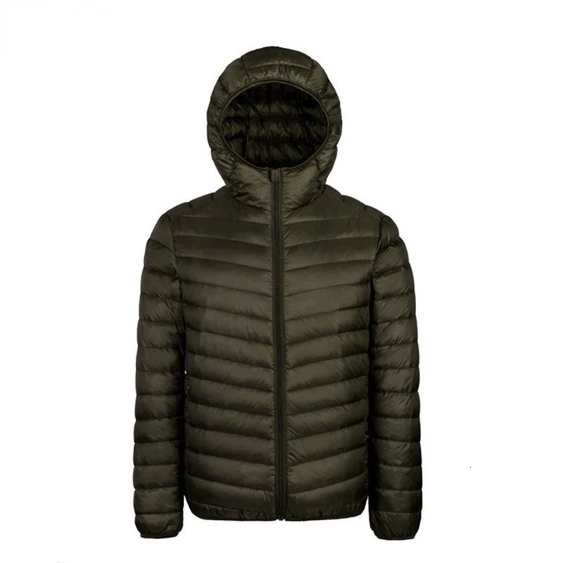 Down Jacket Mens 90 White Duck Super Light Lightweight Thermal Coat Hooded Feather y241024