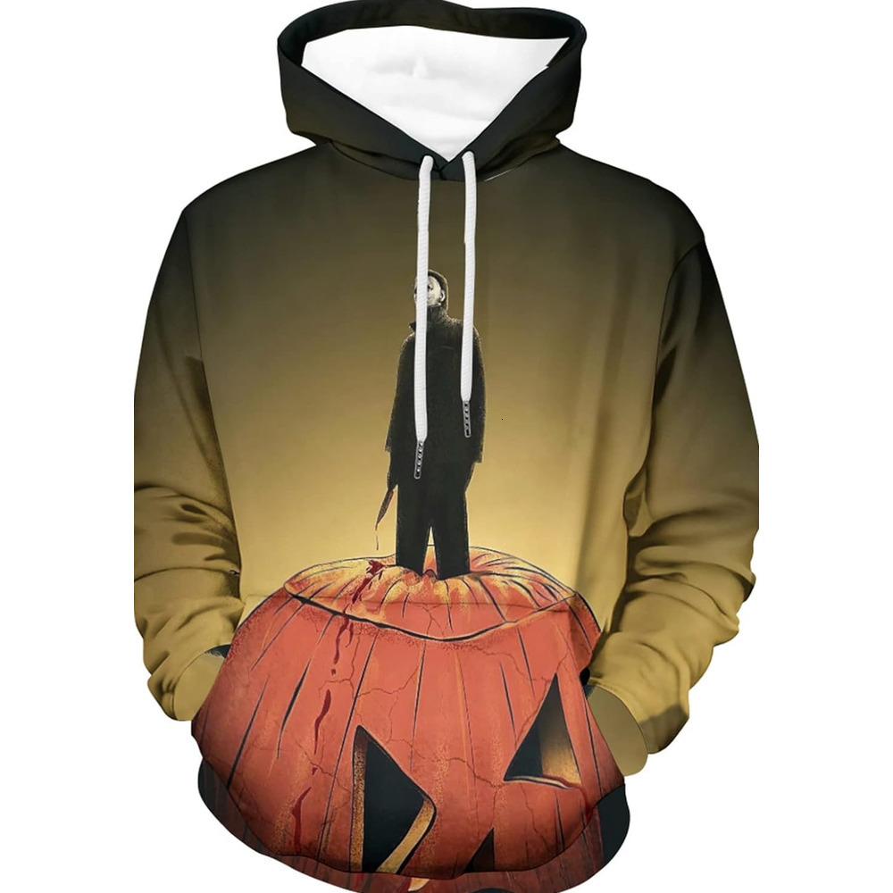Hoodie pour hommes Halloween Halloween Michael Myers Hoodies Halloween Cosplay Costume Halloween Movies d'horreur fans Sweatshirt à capuche Unise