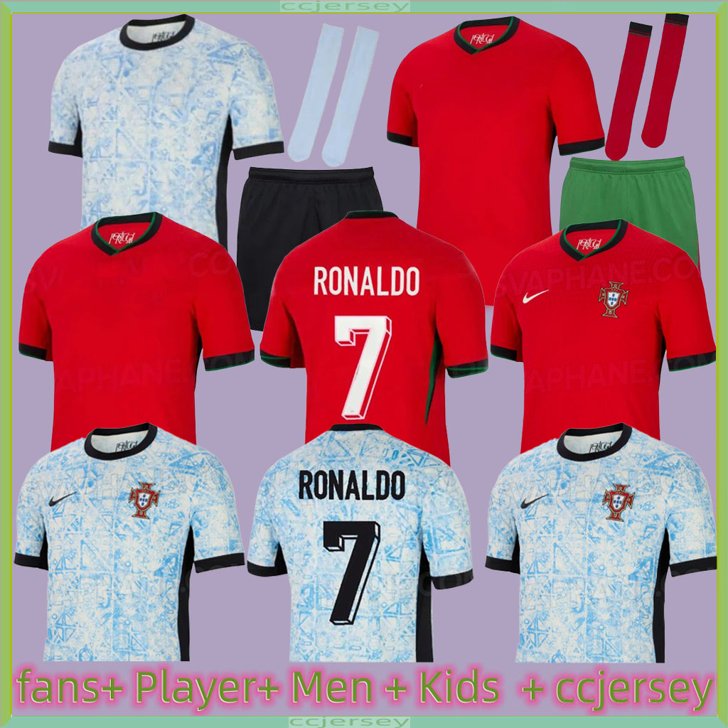 23 24 25 Jerseys de football du Portugal Ronaldo Jerseys de football portugais Joao Felix Ruben Neves Diogo Portugieser Portugal Football Shirt T