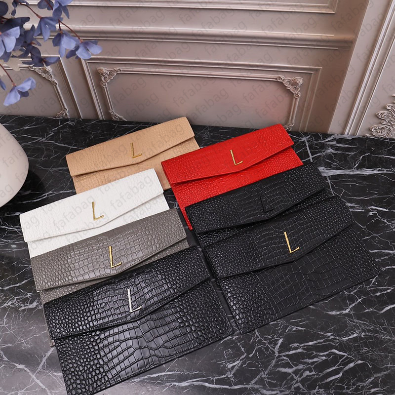 Clutch Bag caviar envelope Purses Clutch Bags Wallets Luxury real leather flap Cross Body Tote Designer bags Womens Crocodile pattern Shoulder ha-image-961755499