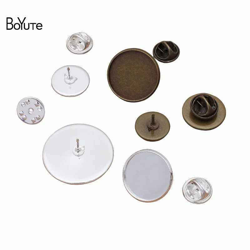 Boyute (100 pièces / lot) Convient pour la base de broche vierge du Cabochon 12-14-18-25 mm avec fermoir à papillons bijoux de broche de bricolag