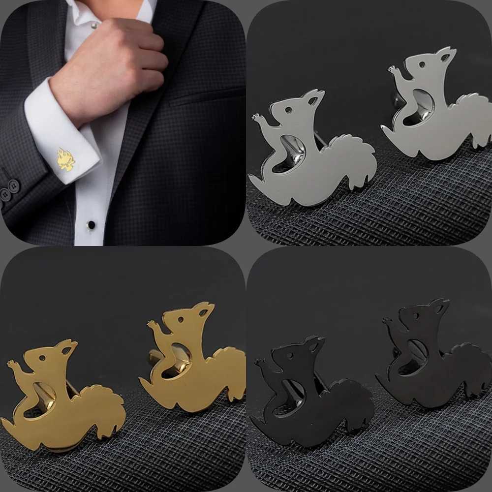 New square cufflinks fashionable match for mens shirts high-quality stainless steel birthday gift formal attire W241109