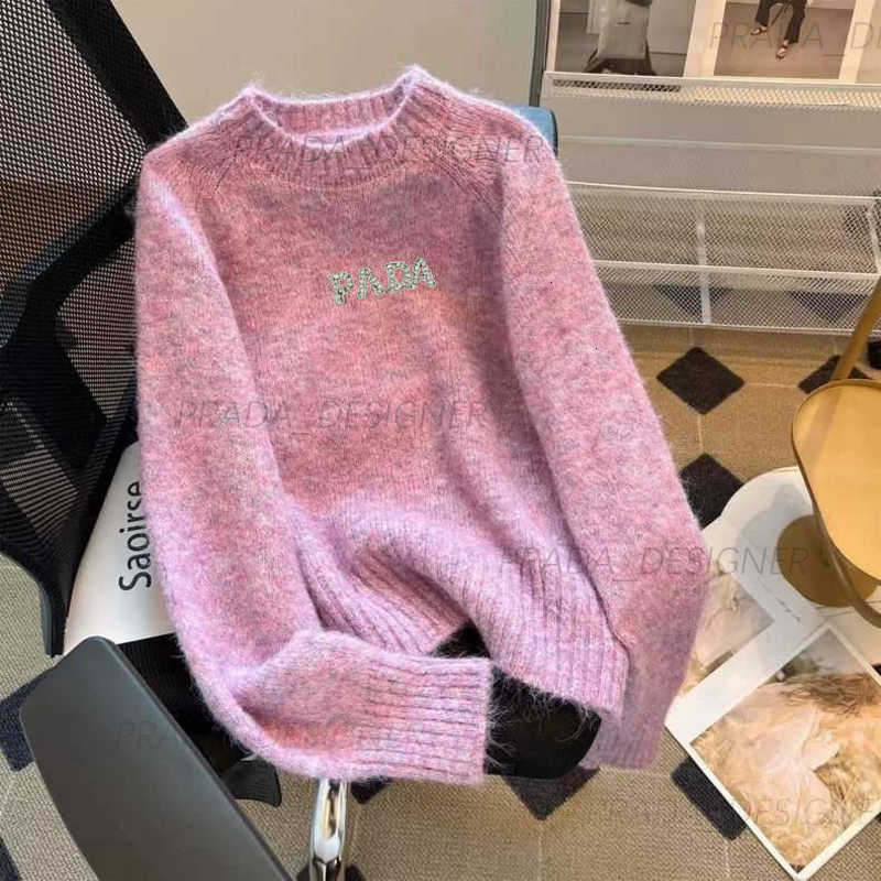 sweaters womens designer sweater High end temperament pullover round neck sweater for women spring loose and lazy new long sleeved knitted sweate