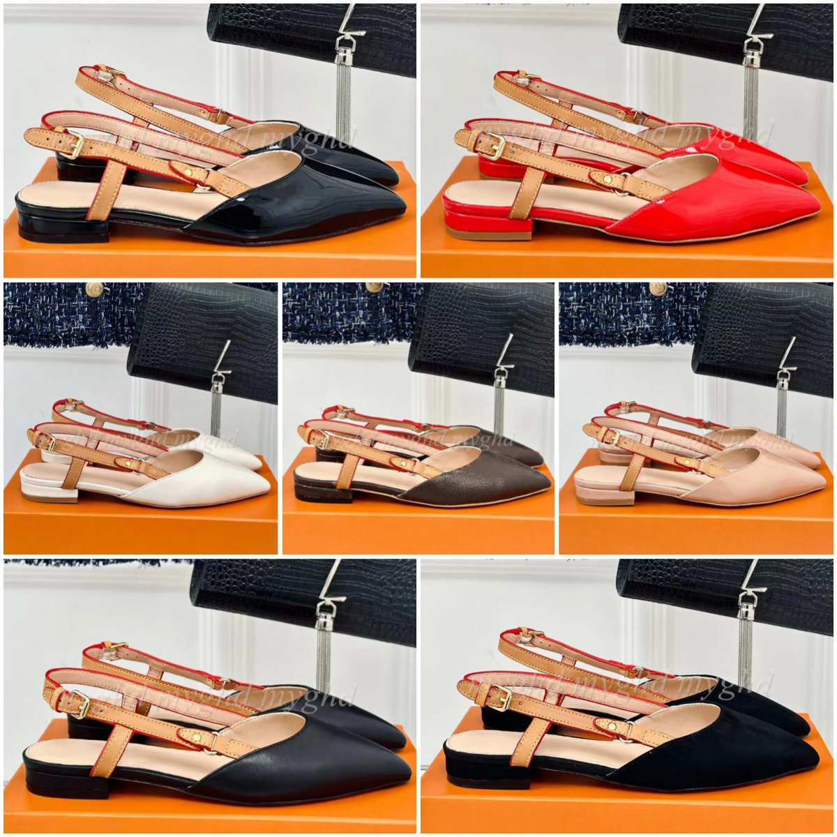 Top Quality Women's Sandals Real Leather Buckle Pointed Toe Style Size EUR 35-41 26619-image-962014158