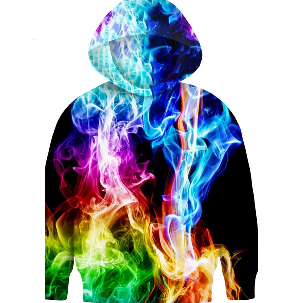 Hoodie for Mens Womens Hoodie 3D Graphic Sweater with Pocket for Boys Girls Graphic Hoodies sweatshirt Cool Color