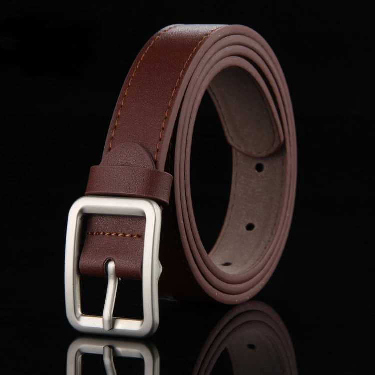 Boucle de broche en cuir pour enfants mode simple édition décontractée jeans garçons et filles étudiants accessoires de vêtements de ceinture noi