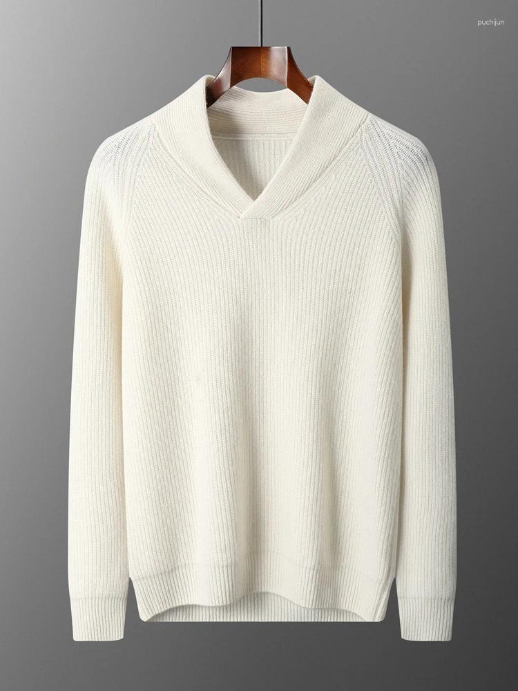 Men's Sweaters Old Money Style Luxury Cashmere Sweater Autumn Winter Thick Warm Pullover Casual Smart Jumpers Soft Knitwear Top