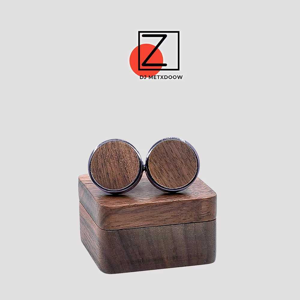 2019 New Design Wooden Cufflinks Wedding Groom Anchor Cufflinks Mens Casual Cufflinks Fashion Wooden Gift Box W241109