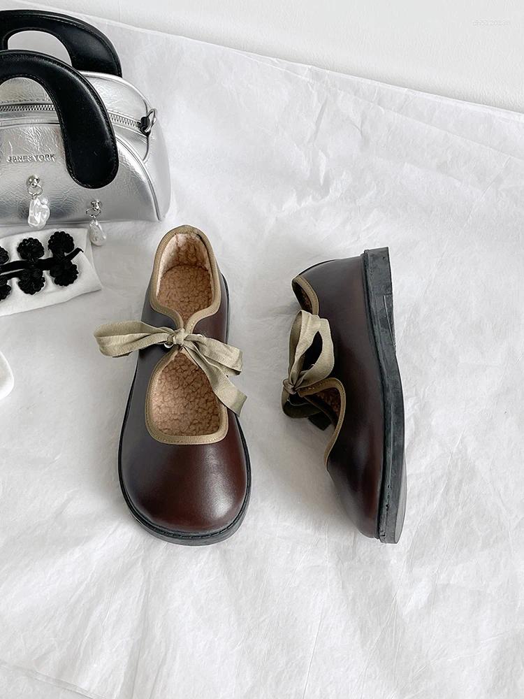 Casual Shoes Shallow Mouth Women Autumn Oxfords Round Toe Clogs Platform Fall Winter Leather Creepers Retro Mary Janes Womens Derby