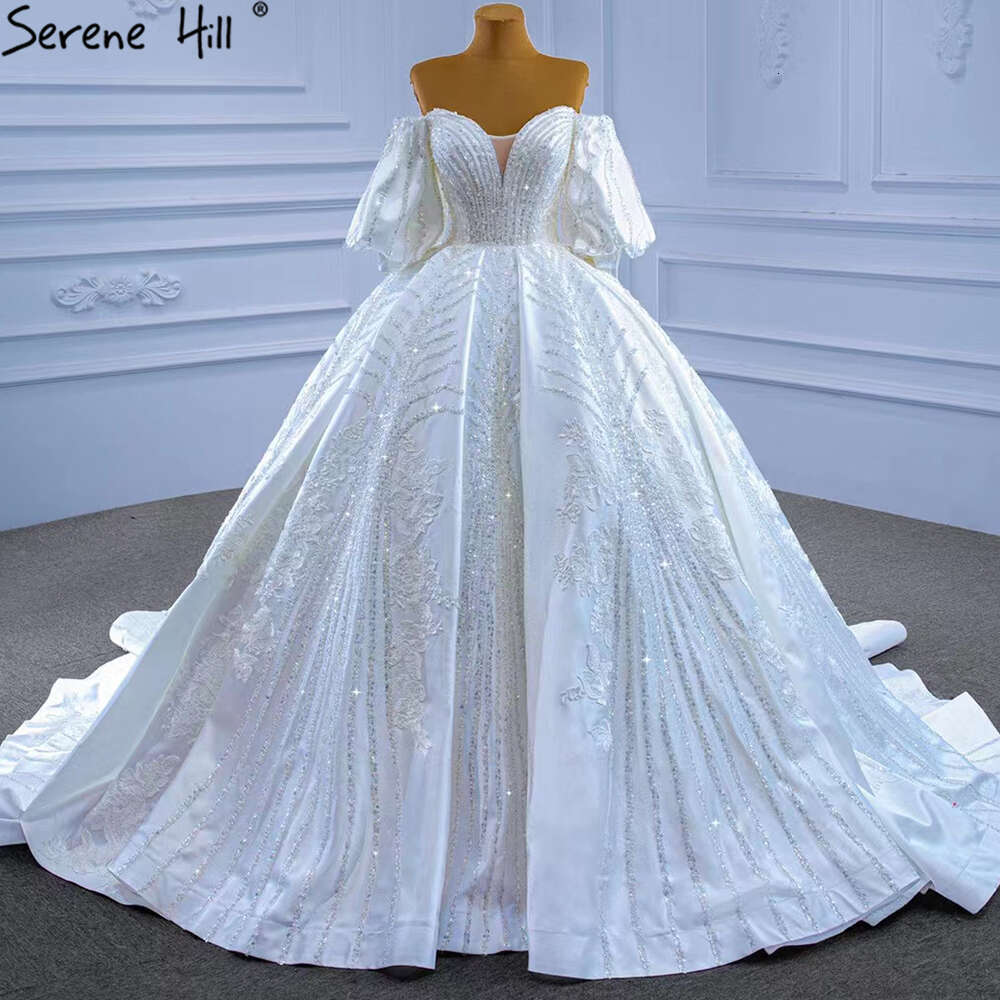 Hill White Serene Satin Robes de mariée