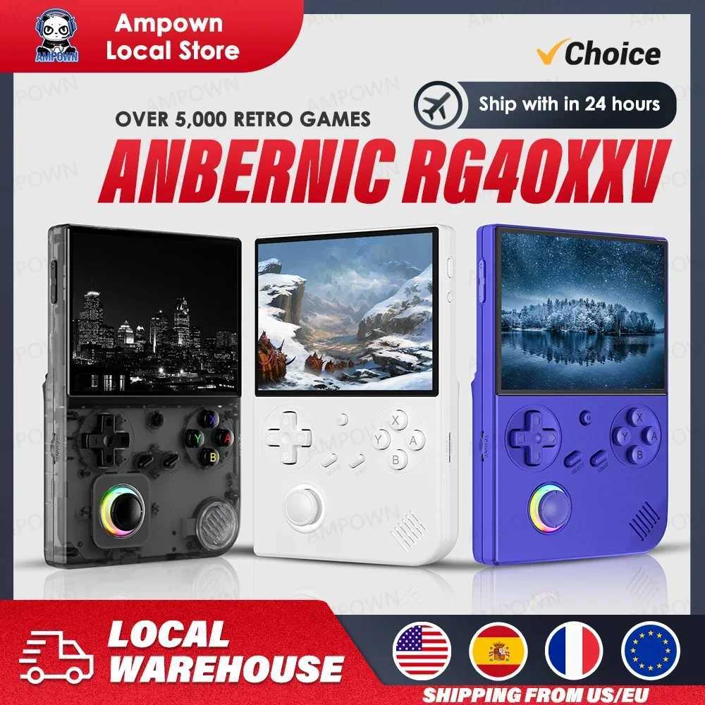 Game machine ANBERNIC RG40XXV Handheld Game Console 4 IPS Sn Video Output Joystick RGB lighting Effect Streaming RG 40XXV E-book Player C251107 M-image-1094847758