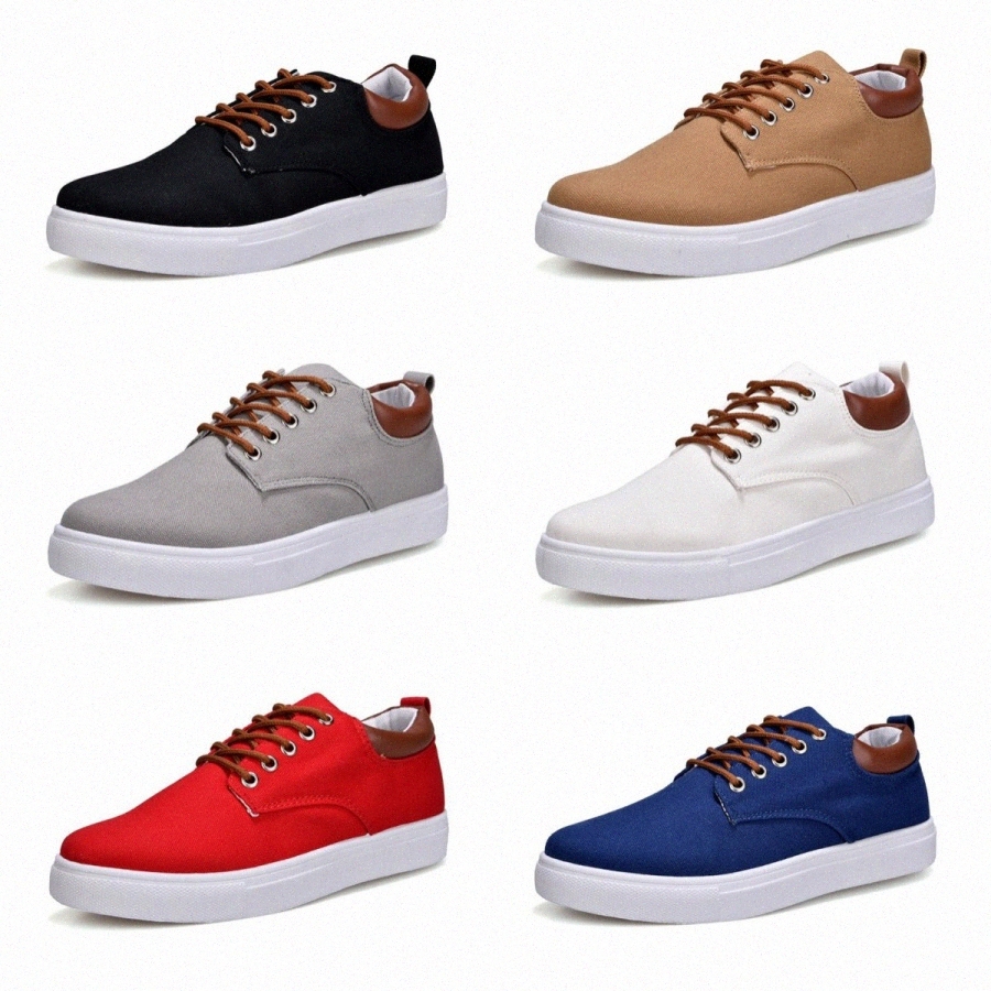 2024 Chaussures décontractées pas de marques toile Spotrs baskets blanc noir rouge gris kaki bleu masculin pour hommes