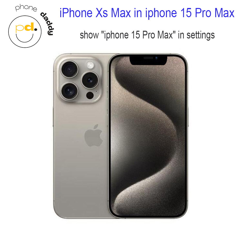 DIY iPhone Original Unlocked iphone Xs Max Covert to iphone 15 Pro Max Cellphone with 15 PM Camera appearance 4GB RAM 64GB 256GB ROM Mobilephone