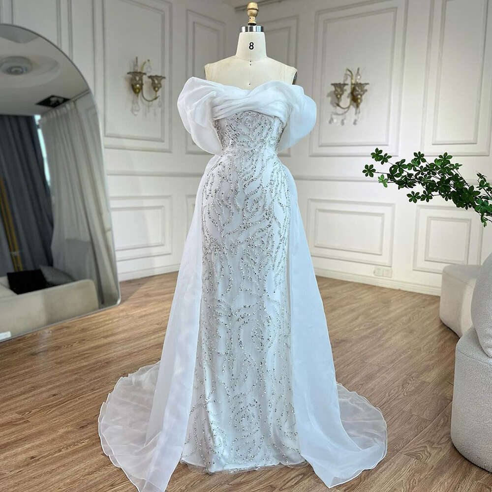 Sirène arabe sereine colline blanche avec des robes de soirée sur lerskirt robes 2024 la72398 personnalisées