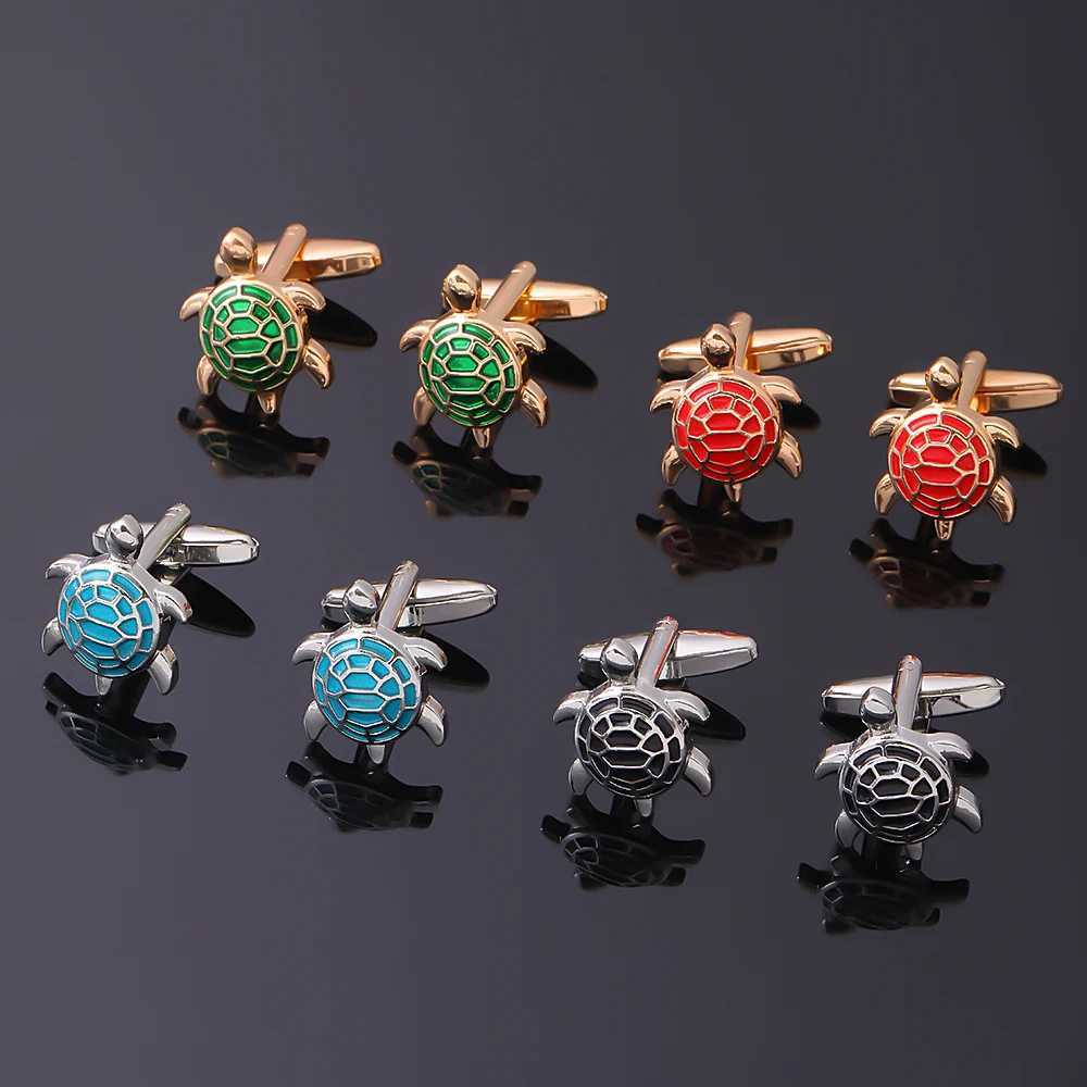 2 morceaux de bout de poignard de tortue zinc alliage animal metal classique classique 4 couleurs bouffées de manchette pour hommes accessoires d