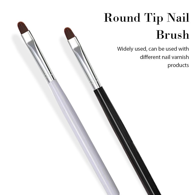 1PC Painting Brush Nail Art Design Pattern Polish Acrylic Flat Brush Pen Tools Coating Drawing Pen DIY Manicure Nail Art Tool