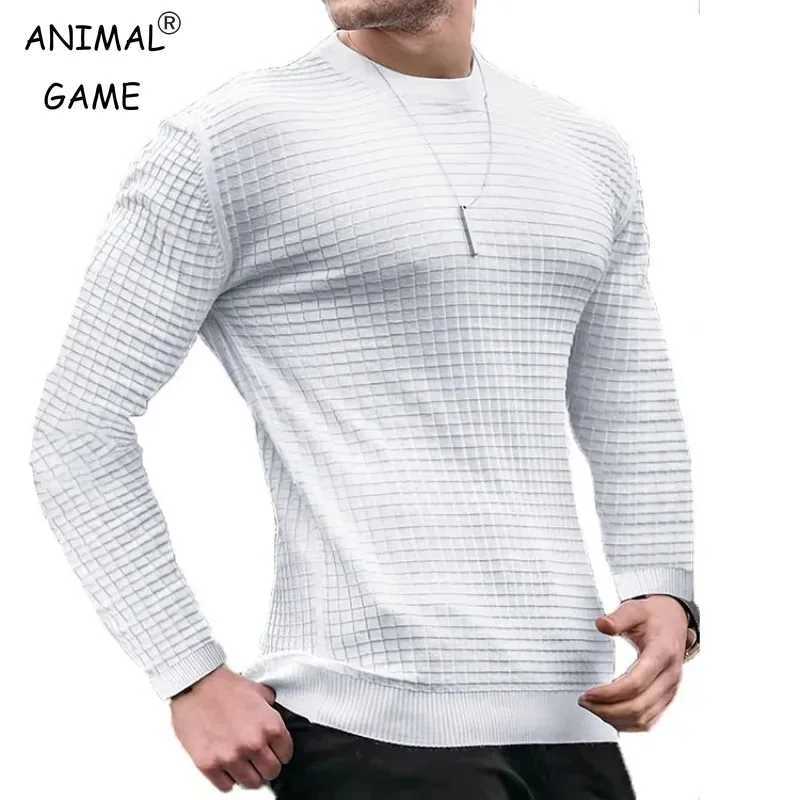Sweatwear Mens Casual Long Sleeve Basic Knitted Sweater Pullover Male Round Collar Autumn Winter Tops Sweatshirts T-shirt LX241109