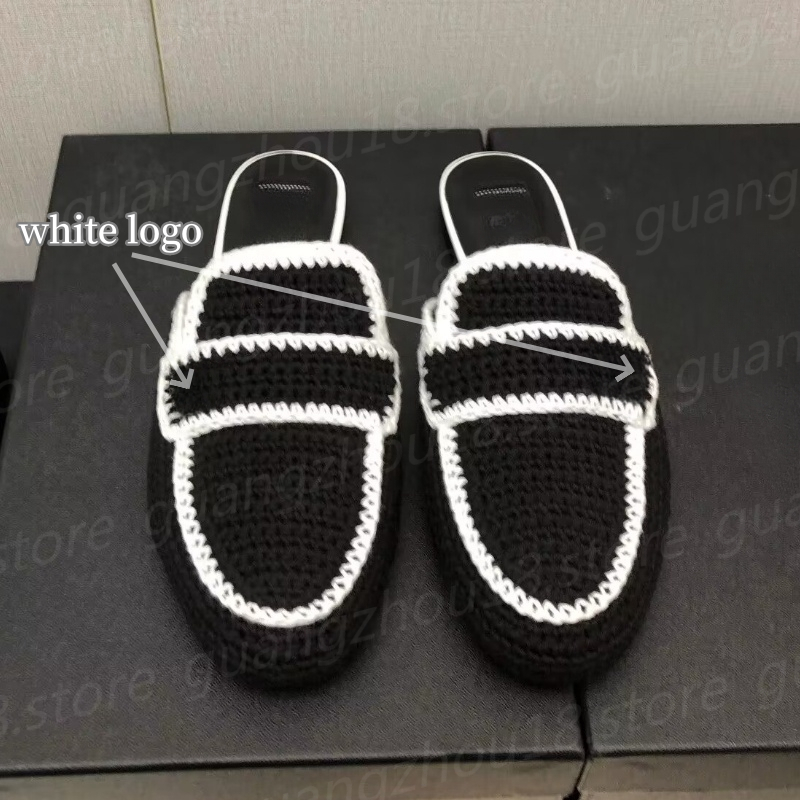 10A Premium Designer Mules Women's Summer Vocation Woven Baotou Slippers Contrast Woven Shoes 26883-image-962032800