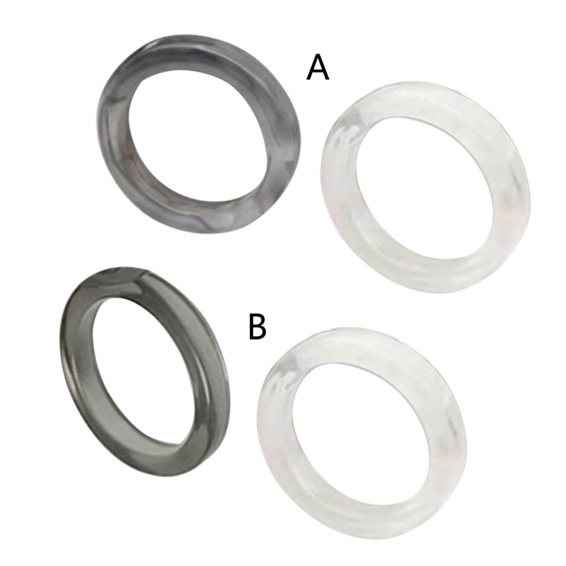 2023 New 2 Pieces Minimalist Stacking Band-Ring Colorful Resin Rings Set Acrylic Thin Band-Ring Aesthetic Ring Valentine Day