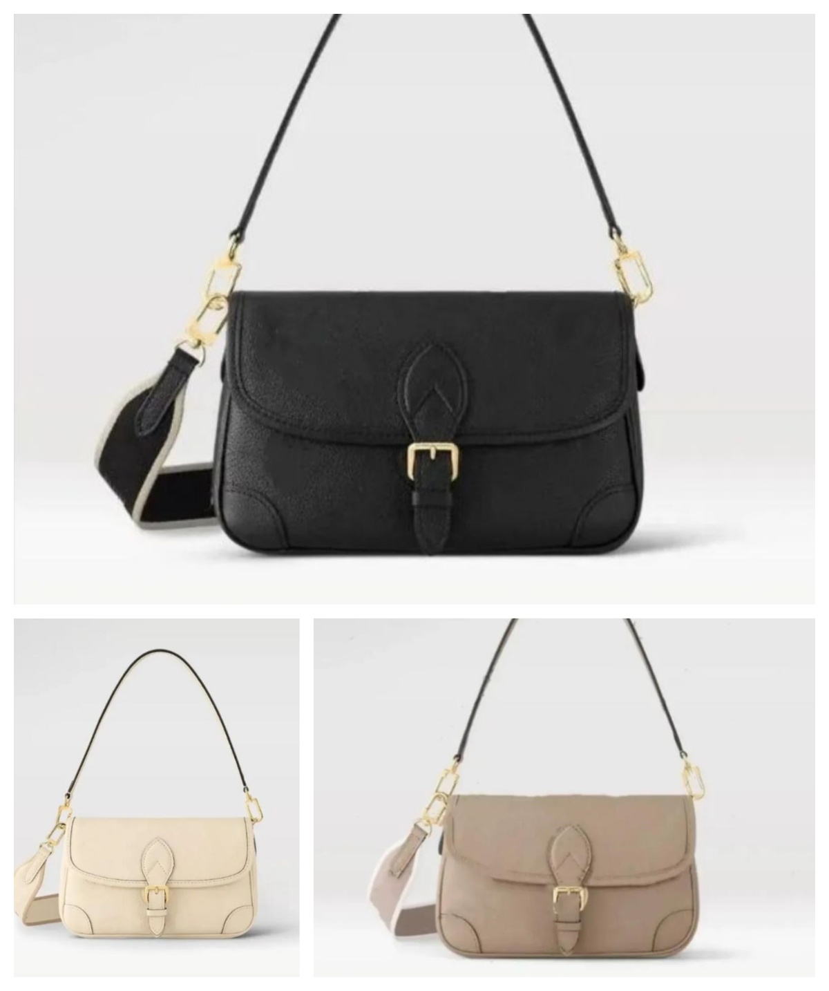 Designer bags Denim satchel Bag cross-body strap Embossed Leather Cream Full Black shoulder Bags Classic Vintage Cross Body 10A quality New bag h