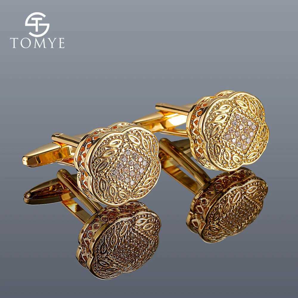 Mens cufflinks TOMYE XK20S007 high-quality luxury zircon 3 color optional Texudo shirt formal business cufflinks wedding gift W241109