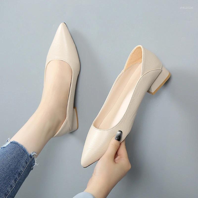 Chaussures habillées 2024 Femmes Pompes à talons bas
