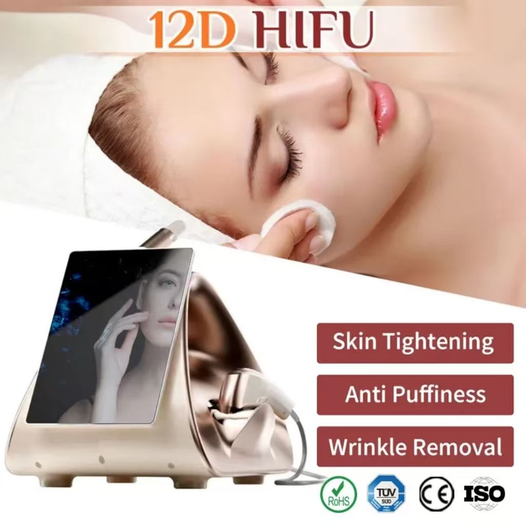 2024 Professionnel 12d Hifu Face Souleving Articles de beauté 6 en 1 machine portable de serrandage de cutané portable