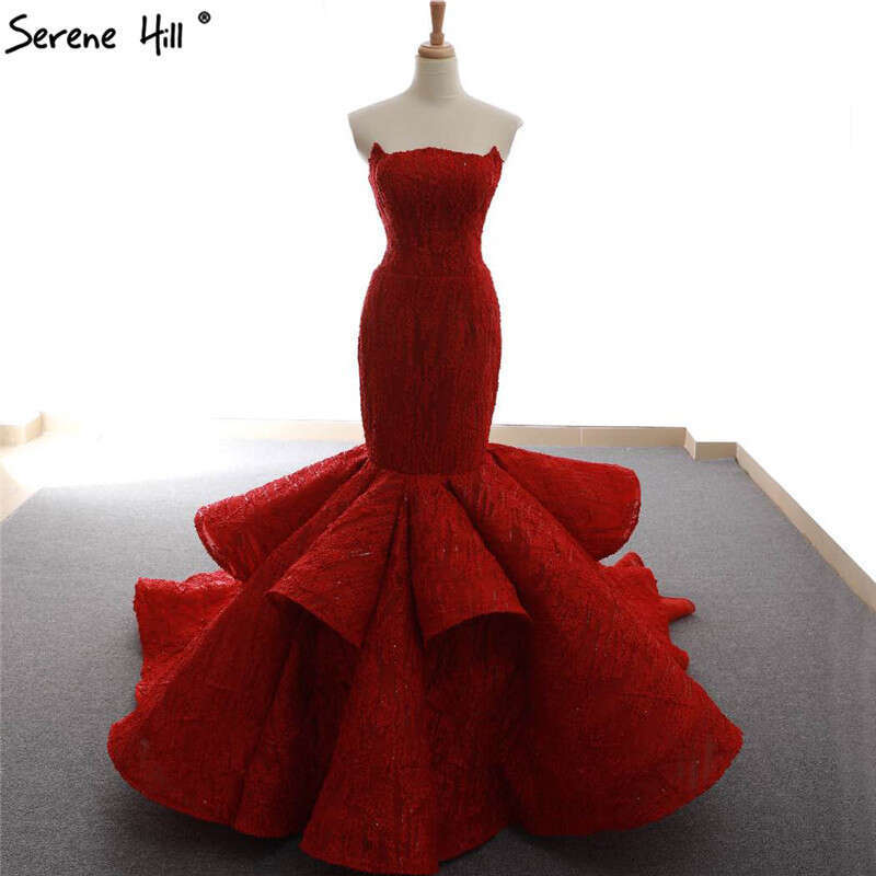 Les plus récentes robes de mariée à épaule rouge appliques pour ébourils de mode sexy swead-nupture robe vraie photo hm