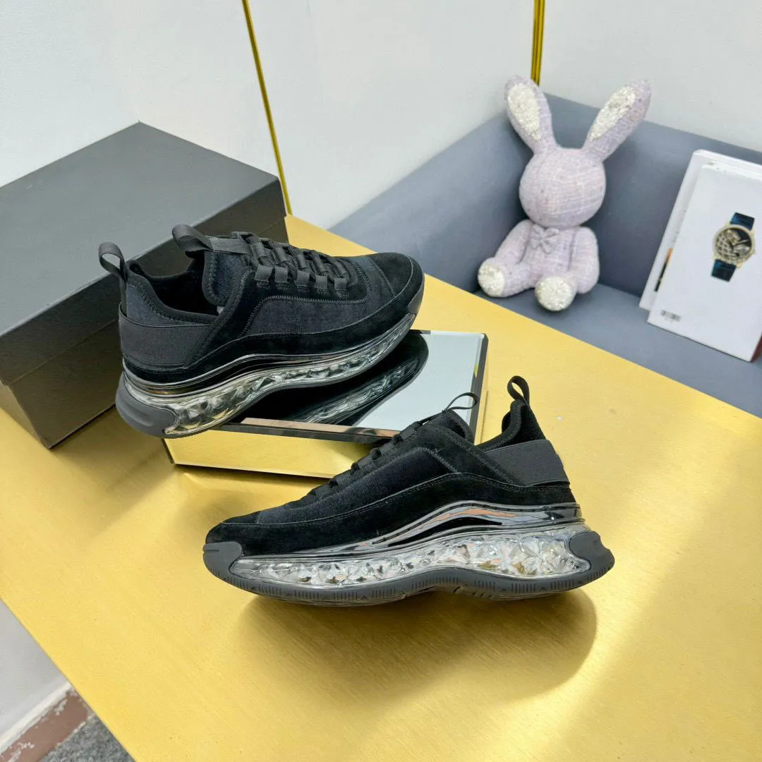 Top Quality Designer Shoes Real Leather Lace-up Sneaker For Women Casual Shoes Travel Running Trainers Letters Thick Soled Shoes Platform Men Gym