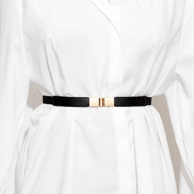 1 piece womens waist belt womens waist belt womens waist jeans dress elastic band womens design elegant black brown belt X241109
