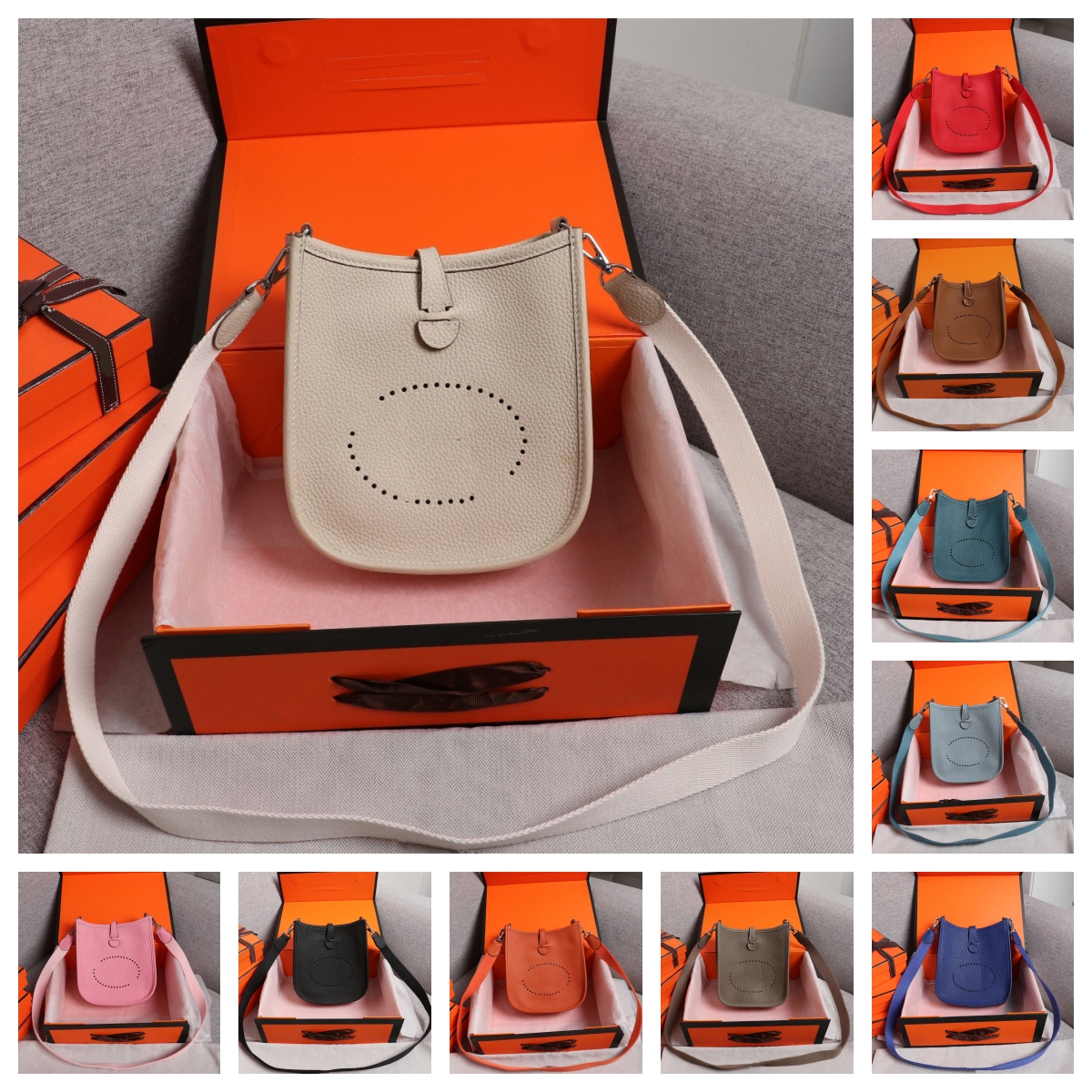 White Crossbody Bag Purse Designer Woman Handbag Purses Fashion Bags High Quality Genuine Leather Mini Togo Bag Shoulder Bag Designer Designer Cr