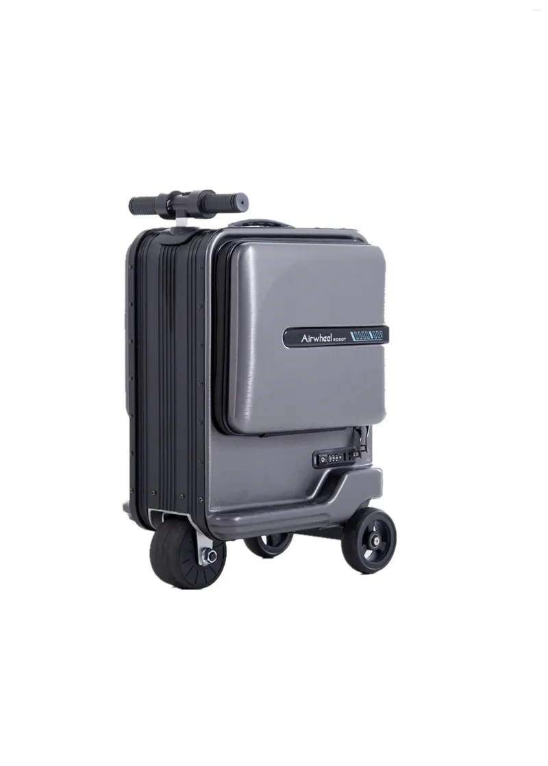 air Suitcases 20 Inch Smart Riding Suitcase Electric Luggage Portable Rideable Case Carry-On Adults With USB Charging Ports
