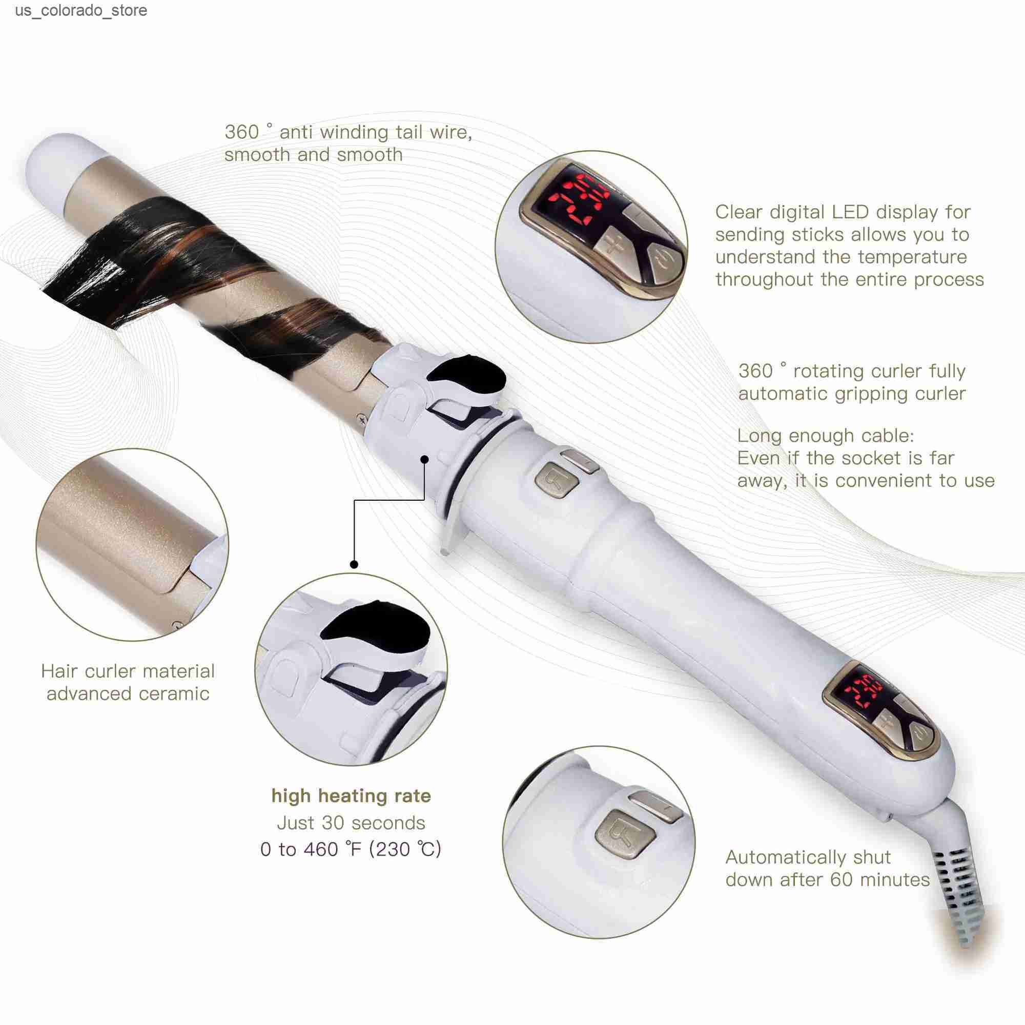 Hair Curlers Straighteners 2024 Best Hair Curling Wand 28mm Automatic Rotating Curling Iron for Professional Big Waves and Inward Curls L240910-image-1031701638