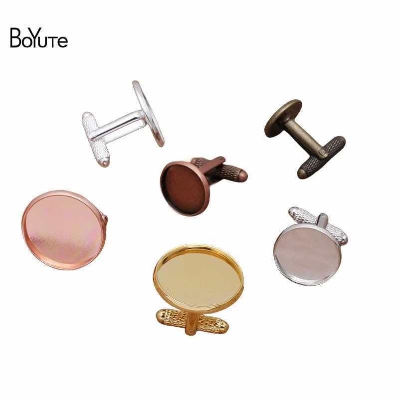 Boyute (20 pièces / lot) Plateau vide de connexion française à 6 couleurs avec 12-14-18-18-20 mm Base de cabochon DIY Materif