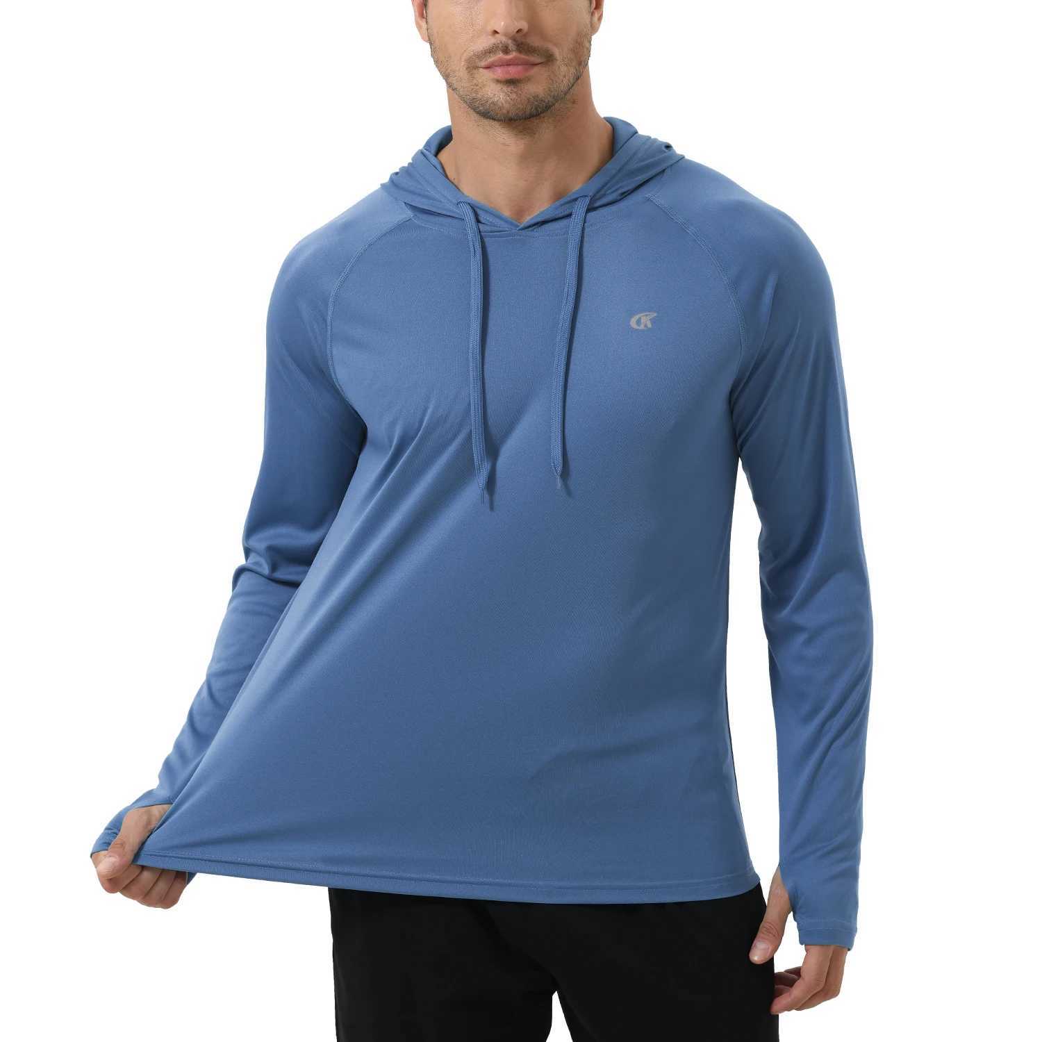 Men de pêche des hommes à sweat à capuche refroidissement pour hommes à manches longues à manches longues Upf 50+ éruption cutanée Sweure à swets