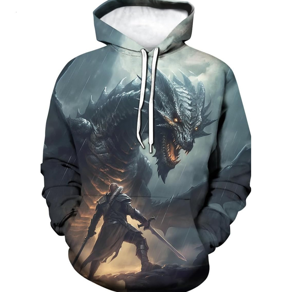 Hoodie for Mens Womens Mens Animal Shirt Retro Dragon 3D Printing Graphic Hoodie Hoodies Hooded Sweatshirts Graphic Hoodies sweatshirt Dazzling C