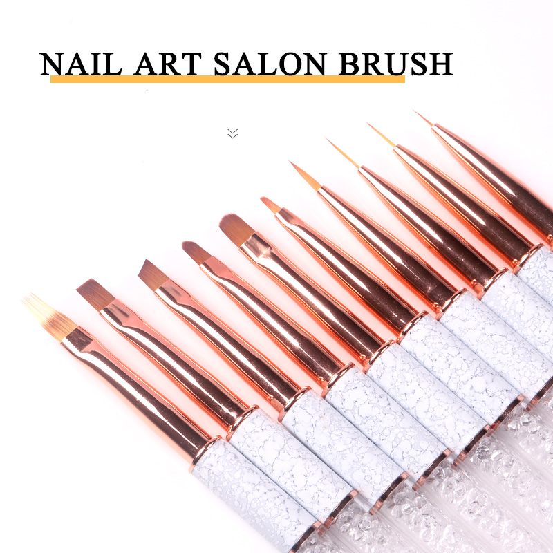 Japanese Nail Art Lines Painting Marble Pen Brush Striper Daisy Acrylic Fan Gradient Shading UV Gel Brushes Nail Tool