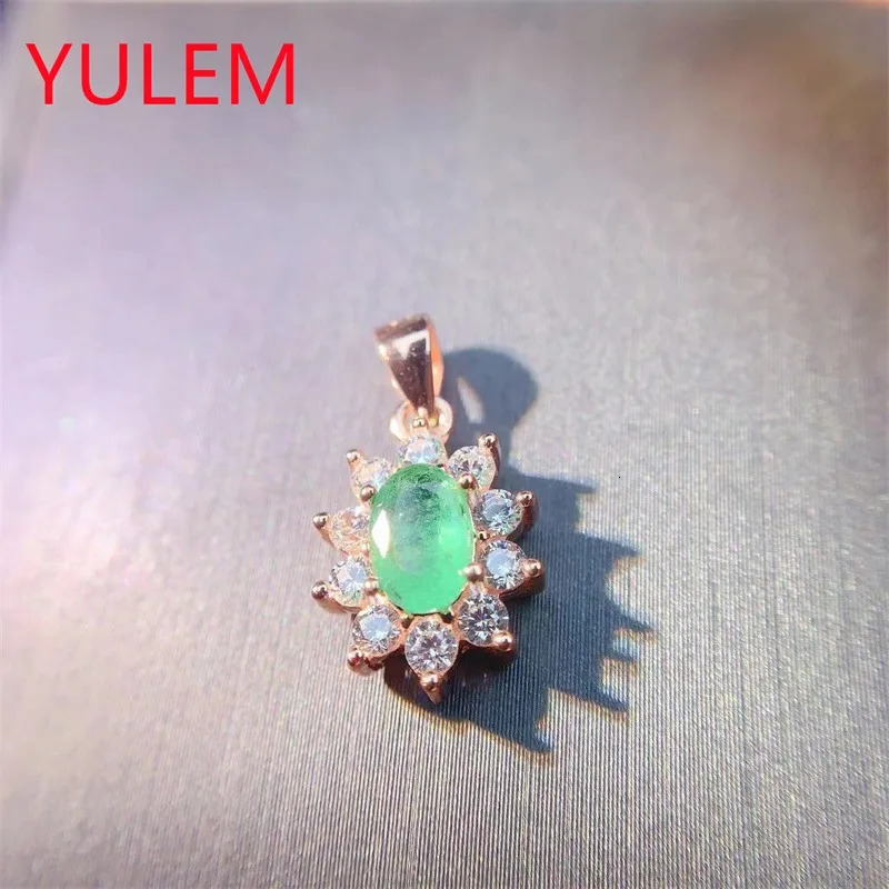 Yulim Natural Jade Pendant/Charm 4x6mm Diana Exquisite Jewelry Silver 925 Suitable for Womens Daily Wear 241108